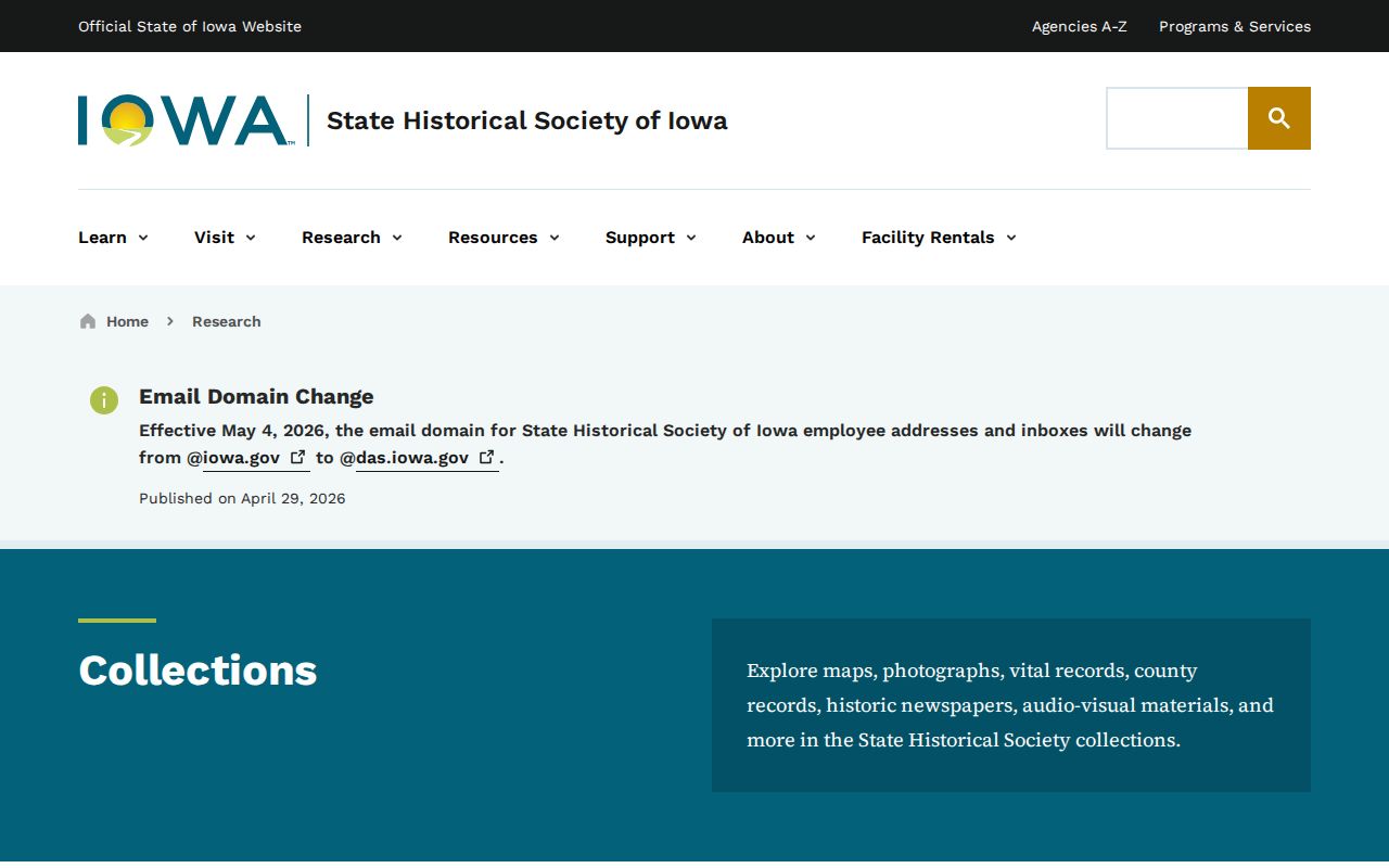 State Historical Society of Iowa research collections for Linn County history