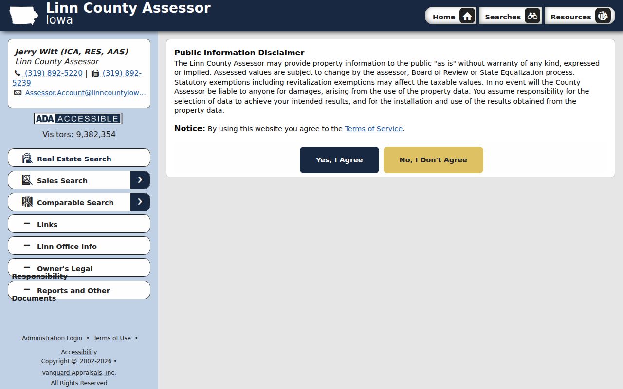 Linn County assessor property search fields