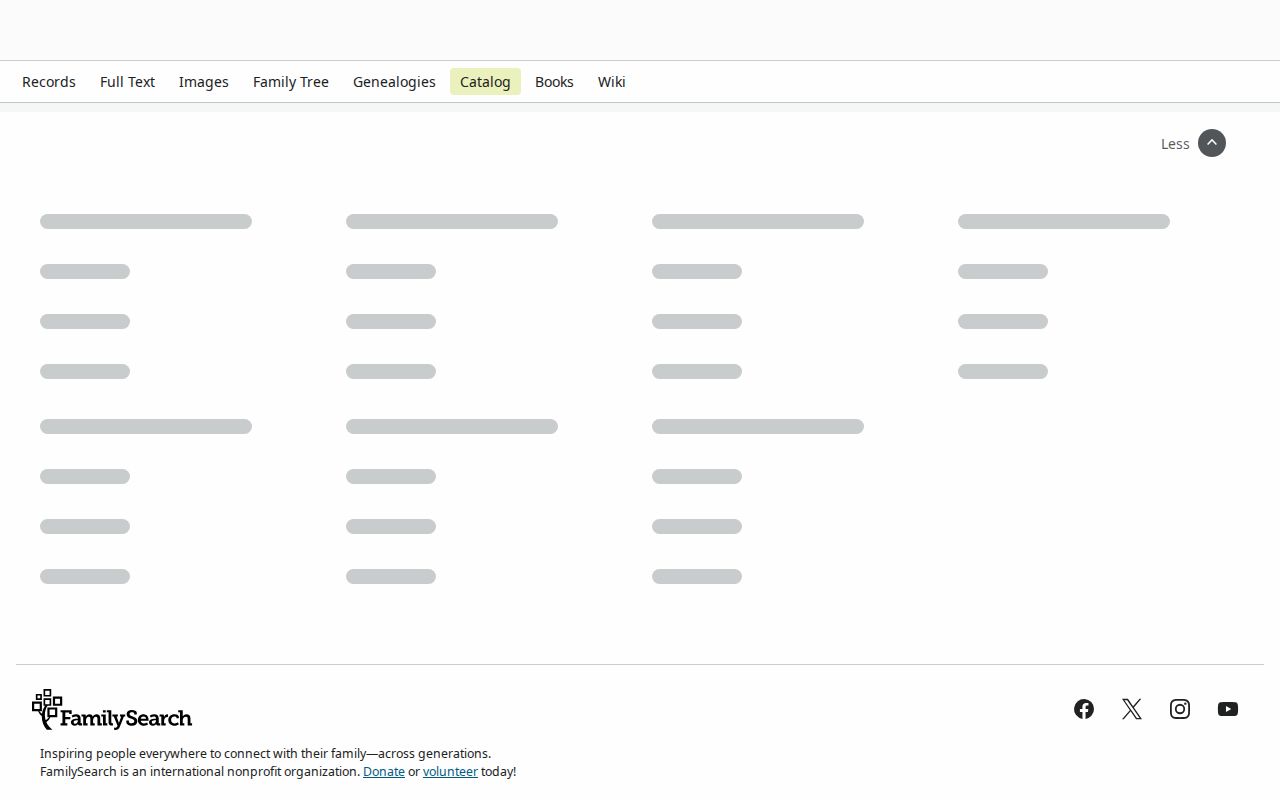 FamilySearch catalog results for Linn County historical records