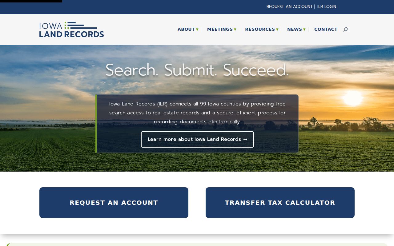 Iowa Land Records search used for Linn County deed history